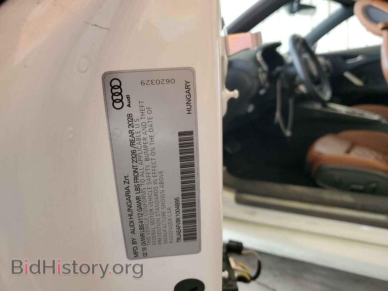 2019 AUDI TT - VIN: TRUAEAFV8K1004895 - Фото 13
