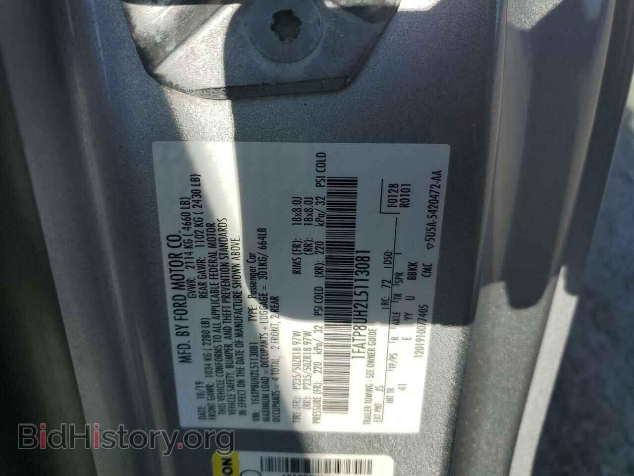 2020 FORD ALL Models - VIN: 1FATP8UH2L5113081 - Photo 12