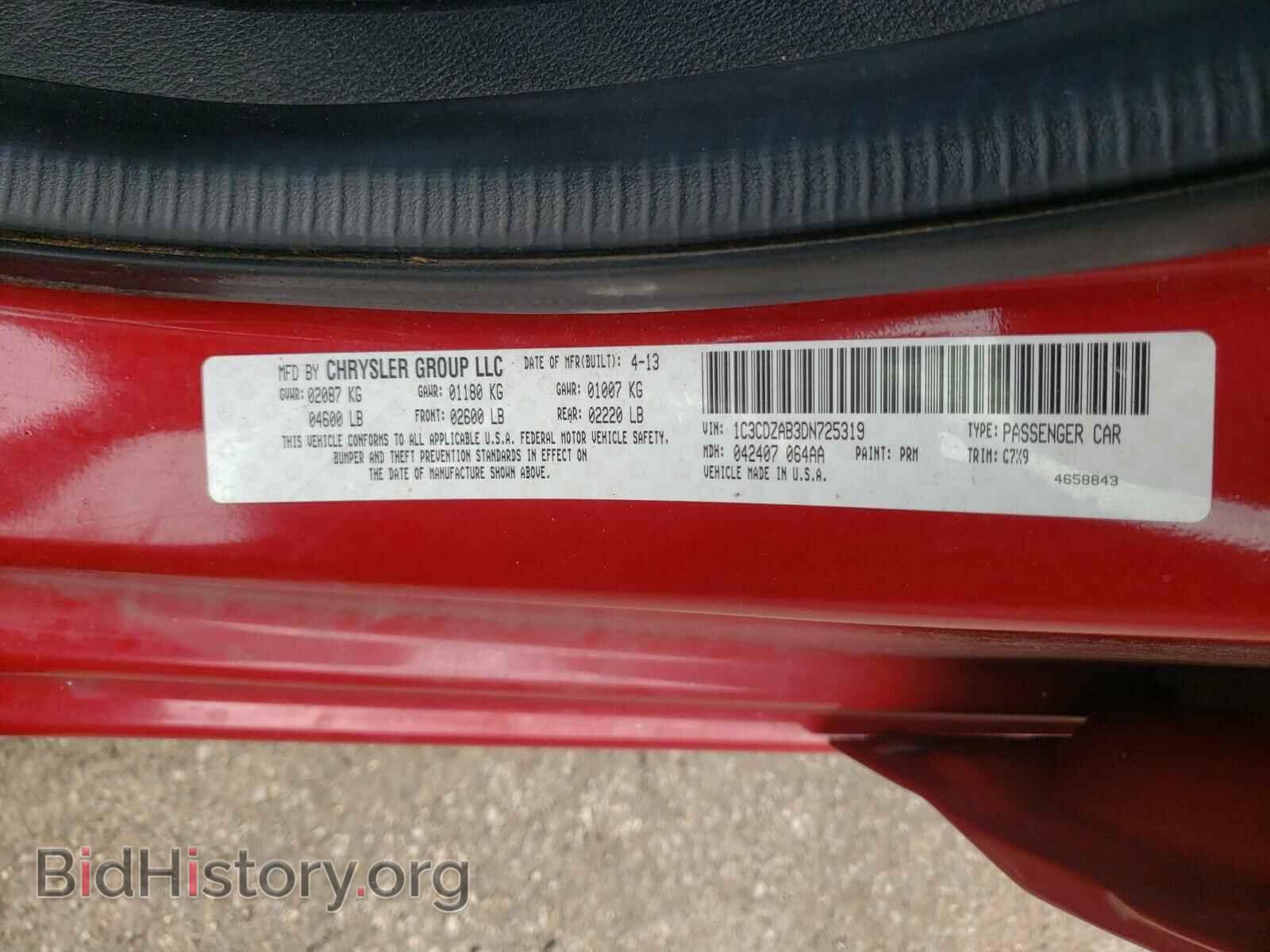2013 DODGE AVENGER - VIN: 1C3CDZAB3DN725319 - Фото 10