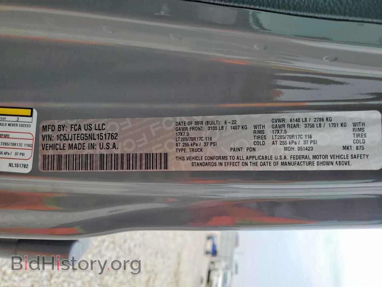 2022 JEEP GLADIATOR - VIN: 1C6JJTEG5NL151762 - Фото 12