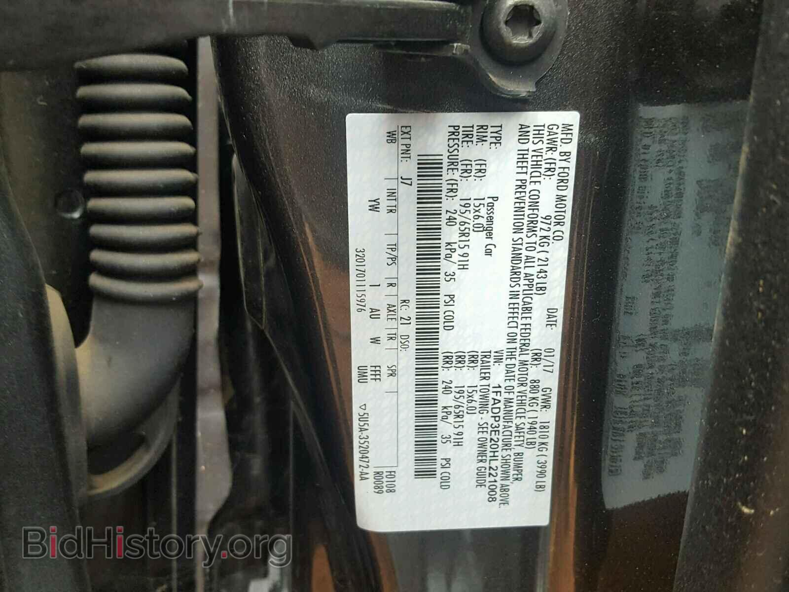 2017 FORD FOCUS - VIN: 1FADP3E20HL221008 - Photo 10