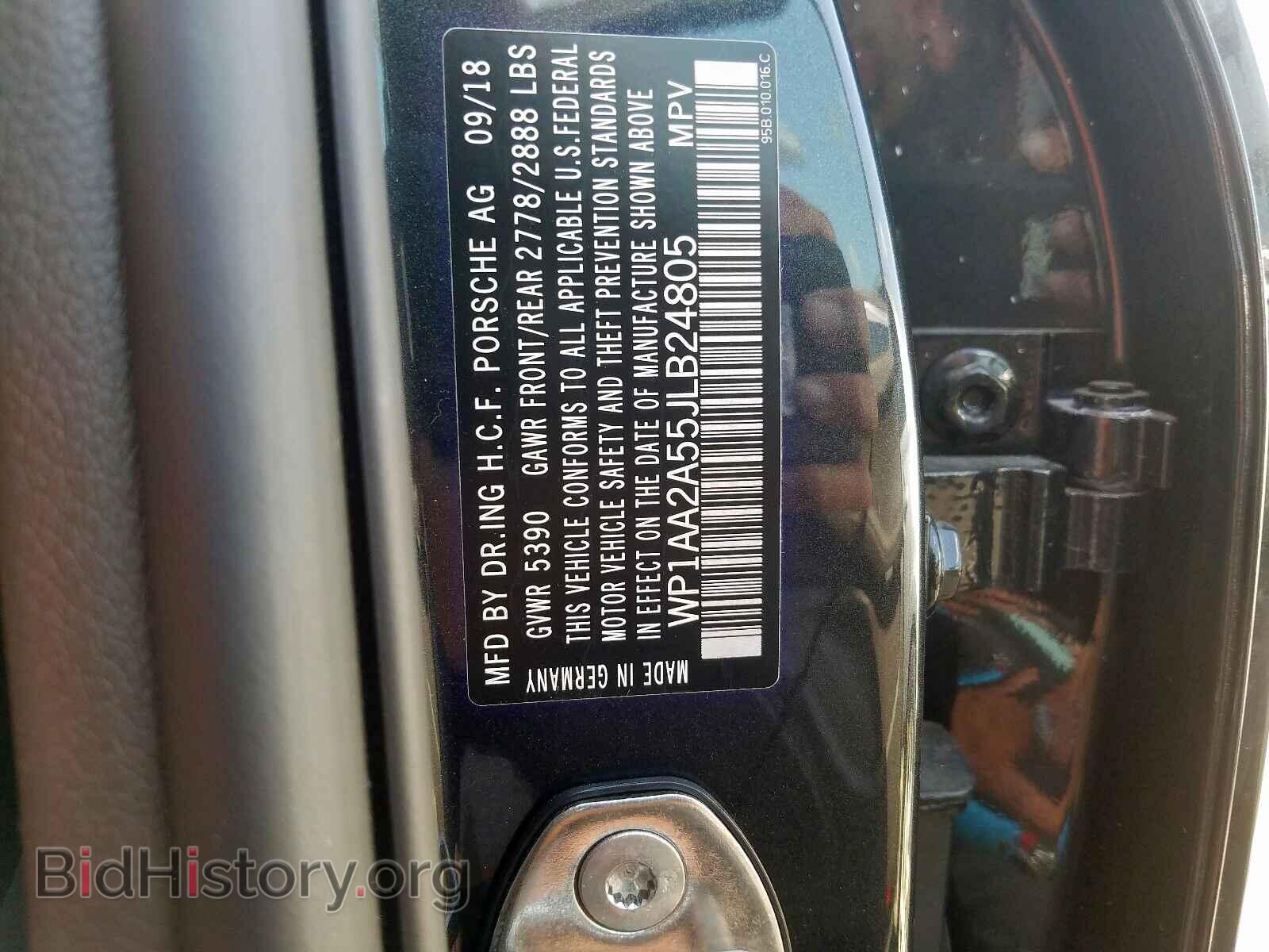 2018 PORSCHE MACAN - VIN: WP1AA2A55JLB24805 - Photo 10