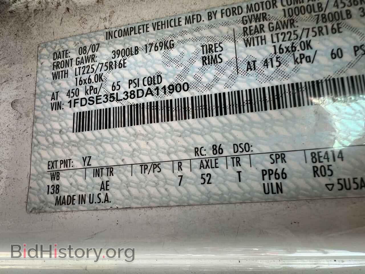 2008 FORD ECONOLINE - VIN: 1FDSE35L38DA11900 - Фото 10