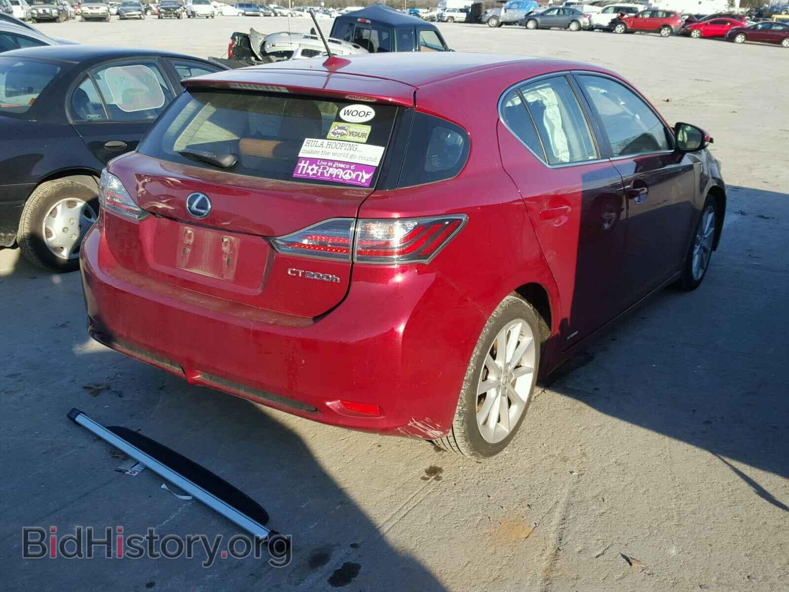 2012 LEXUS CT 200 - VIN: JTHKD5BH5C2108523 - Фото 4