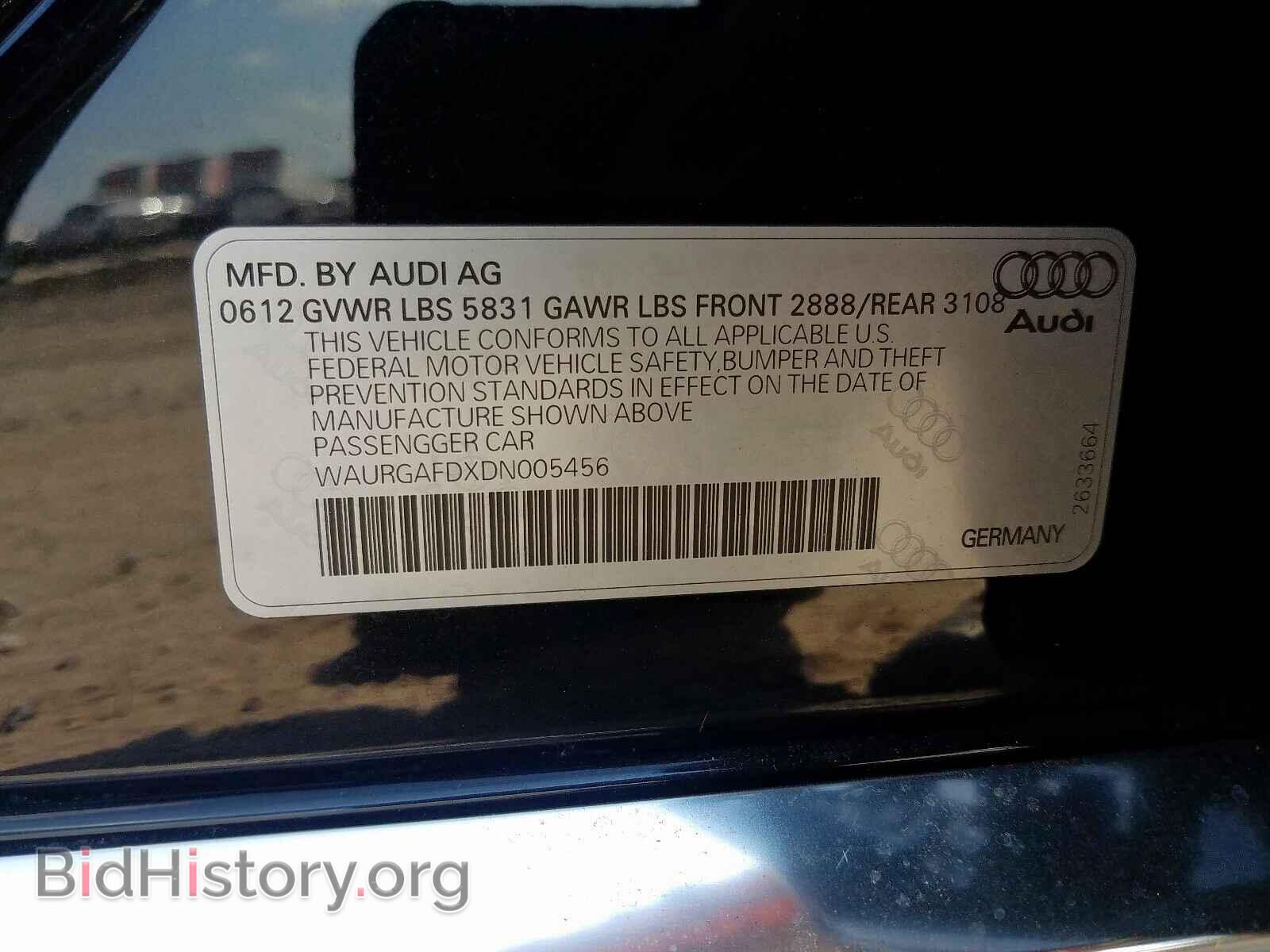 2013 AUDI A8 - VIN: WAURGAFDXDN005456 - Фото 10