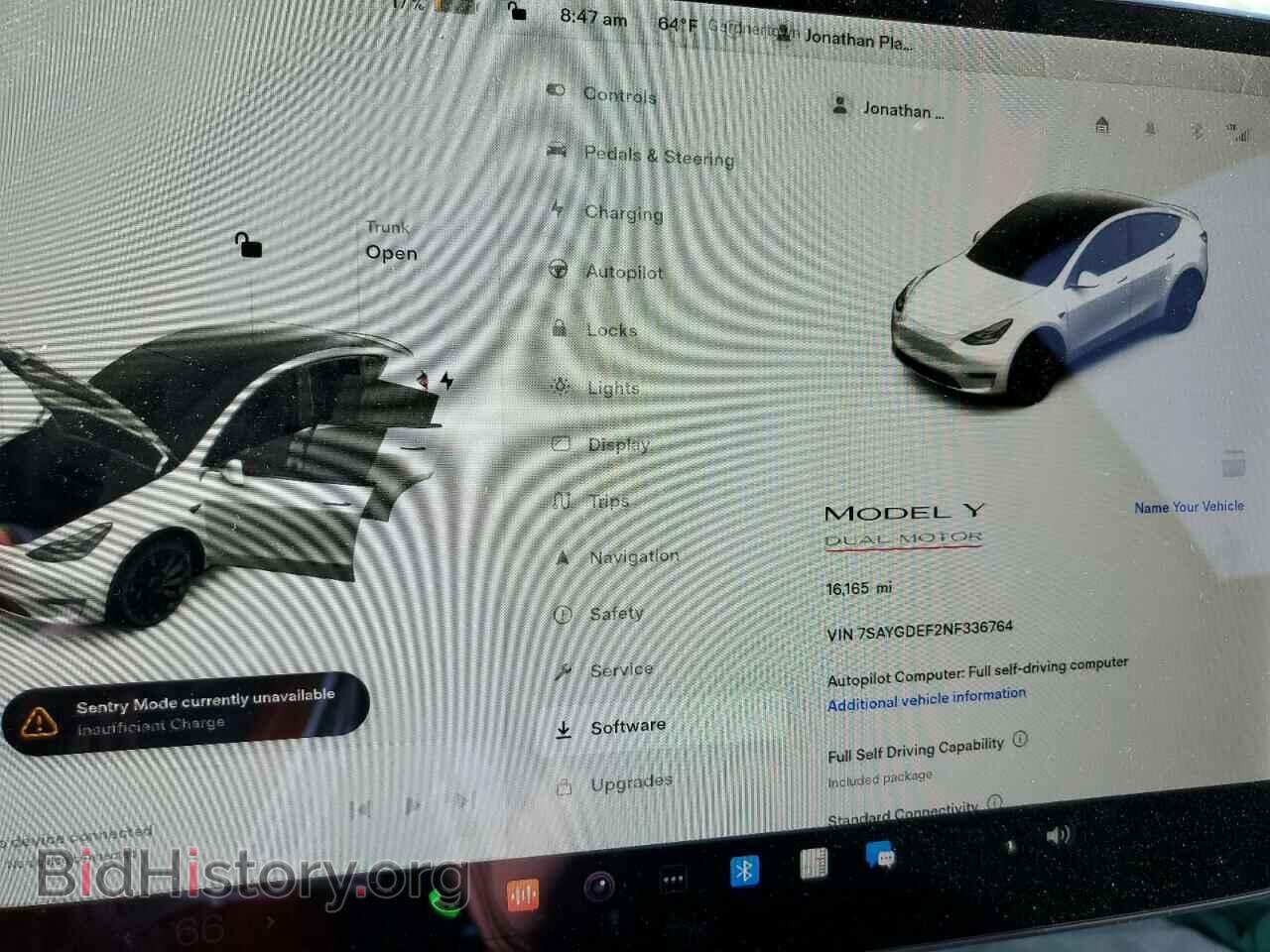 2022 TESLA MODEL Y - VIN: 7SAYGDEF2NF336764 - Фото 9
