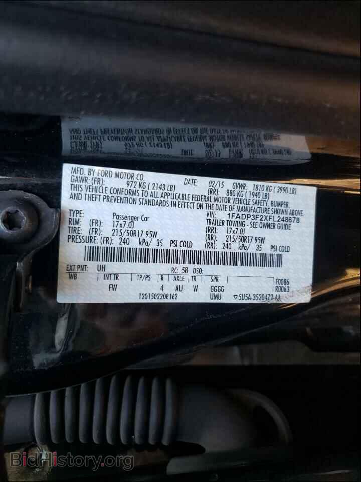 2015 FORD FOCUS - VIN: 1FADP3F2XFL248678 - Фото 10