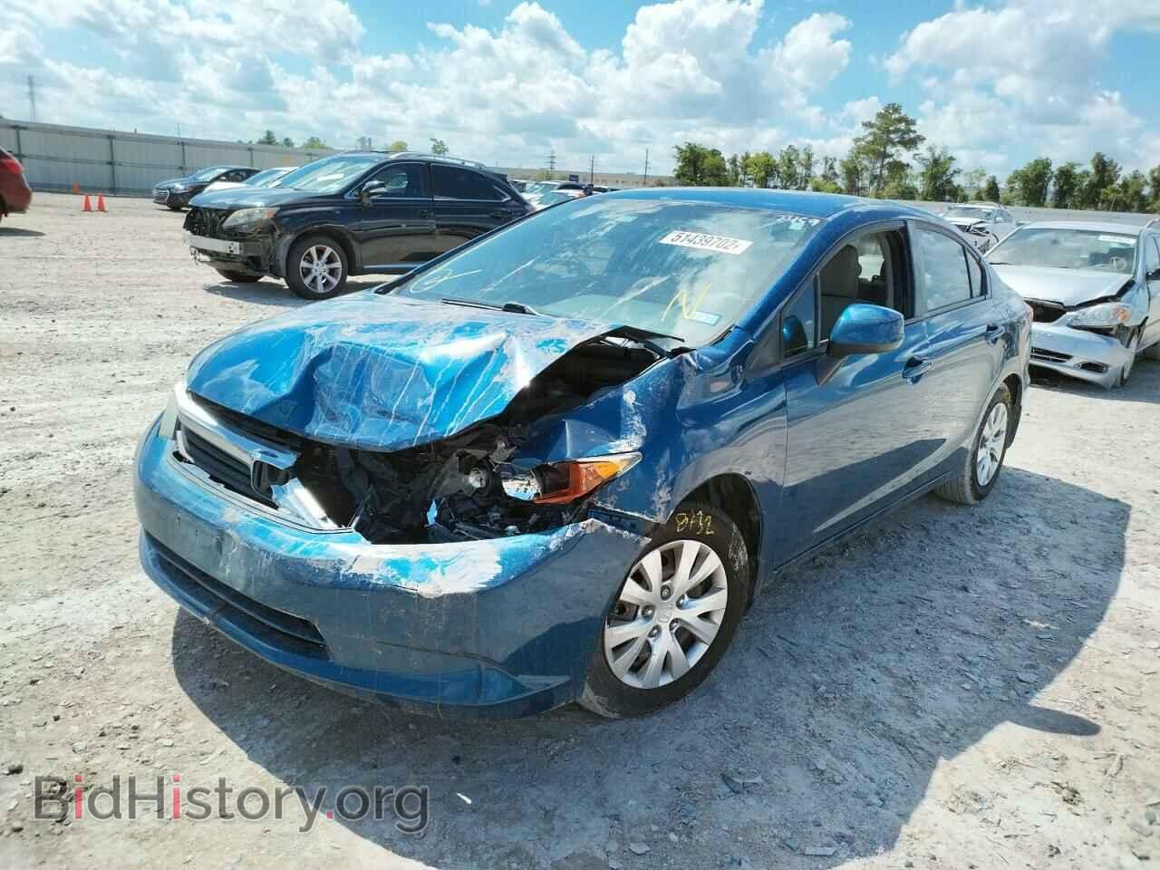 2012 HONDA CIVIC - VIN: 2HGFB2F52CH582459 - Фото 2