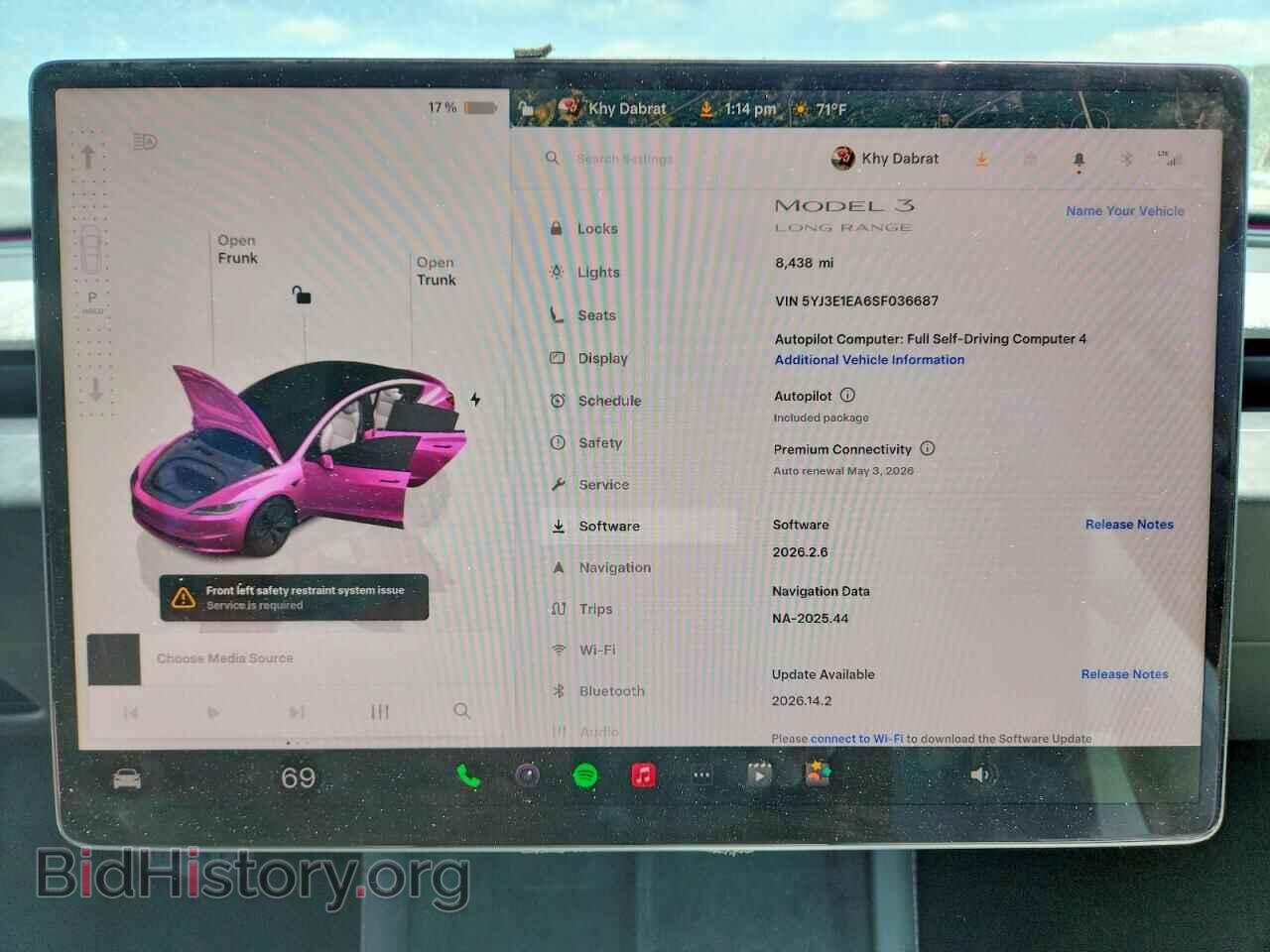 2025 TESLA MODEL 3 - VIN: 5YJ3E1EA6SF036687 - Photo 9