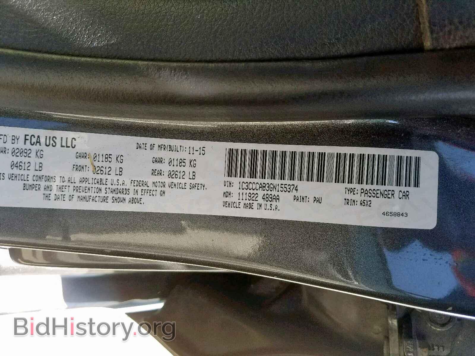 2016 CHRYSLER 200 - VIN: 1C3CCCAB3GN155374 - Фото 10