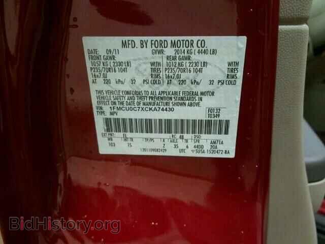 2012 FORD ESCAPE - VIN: 1FMCU0C7XCKA74430 - Фото 10