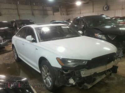 2012 Audi A6 A6 Prestig, white — VIN WAUHGAFC8CN056536, Copart