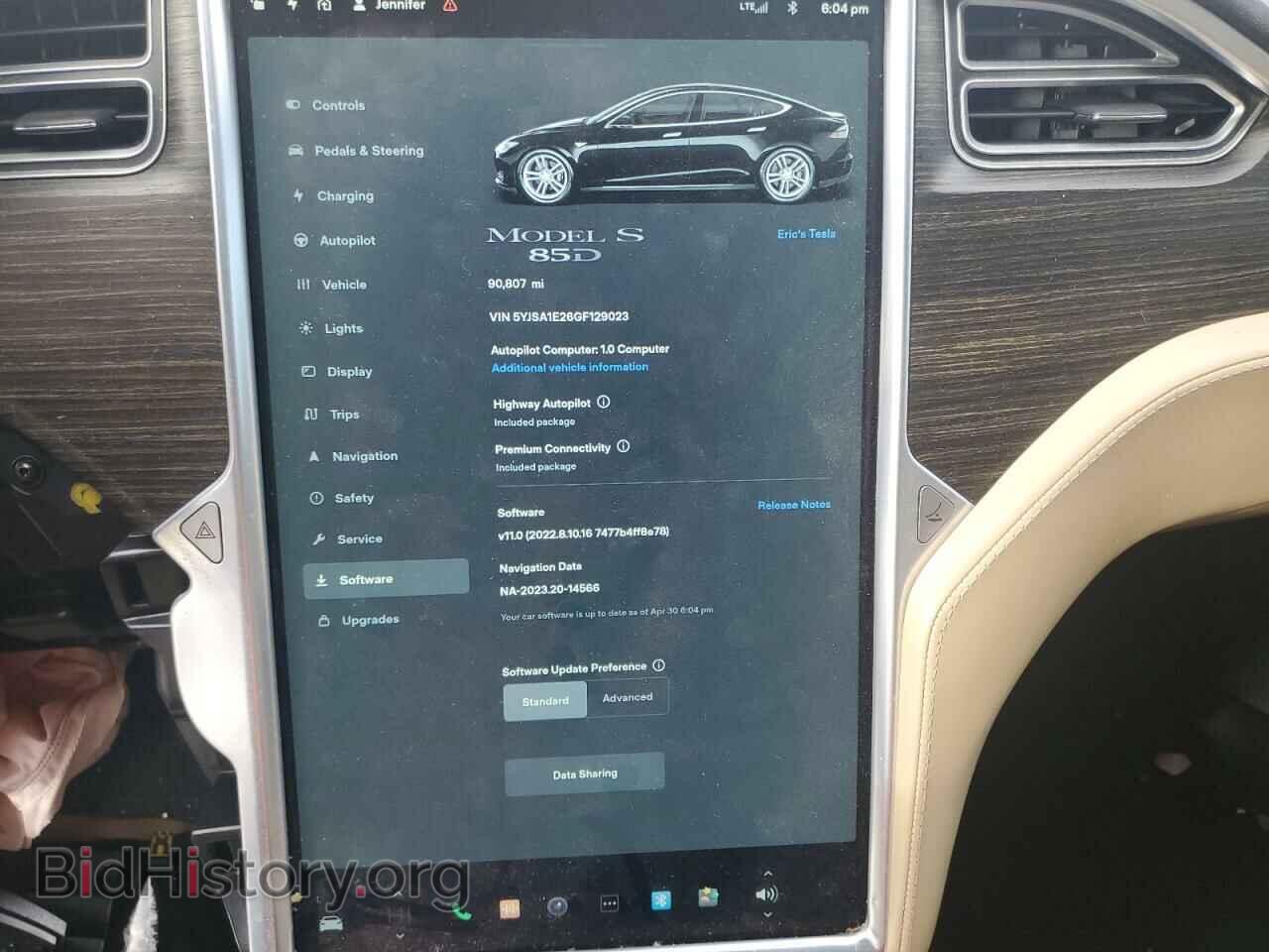 2016 TESLA MODEL S - VIN: 5YJSA1E26GF129023 - Фото 9
