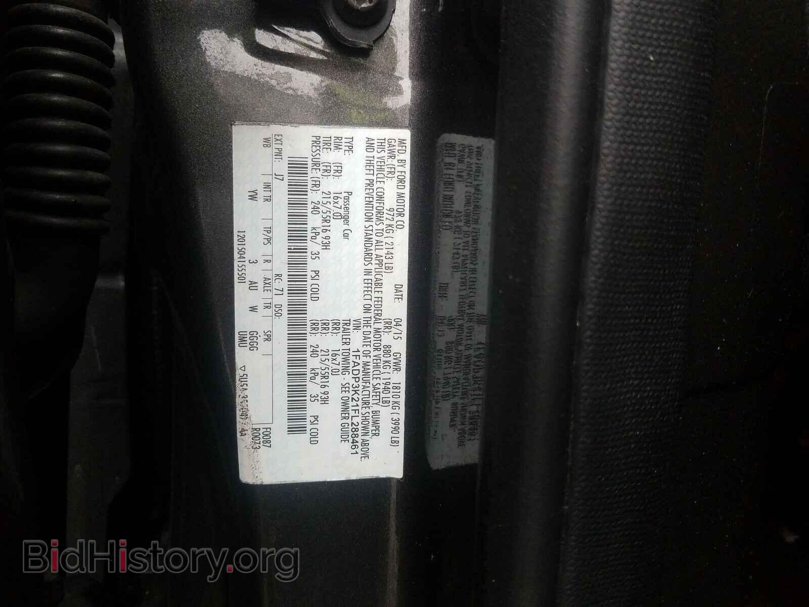 2015 FORD FOCUS - VIN: 1FADP3K21FL288461 - Фото 10