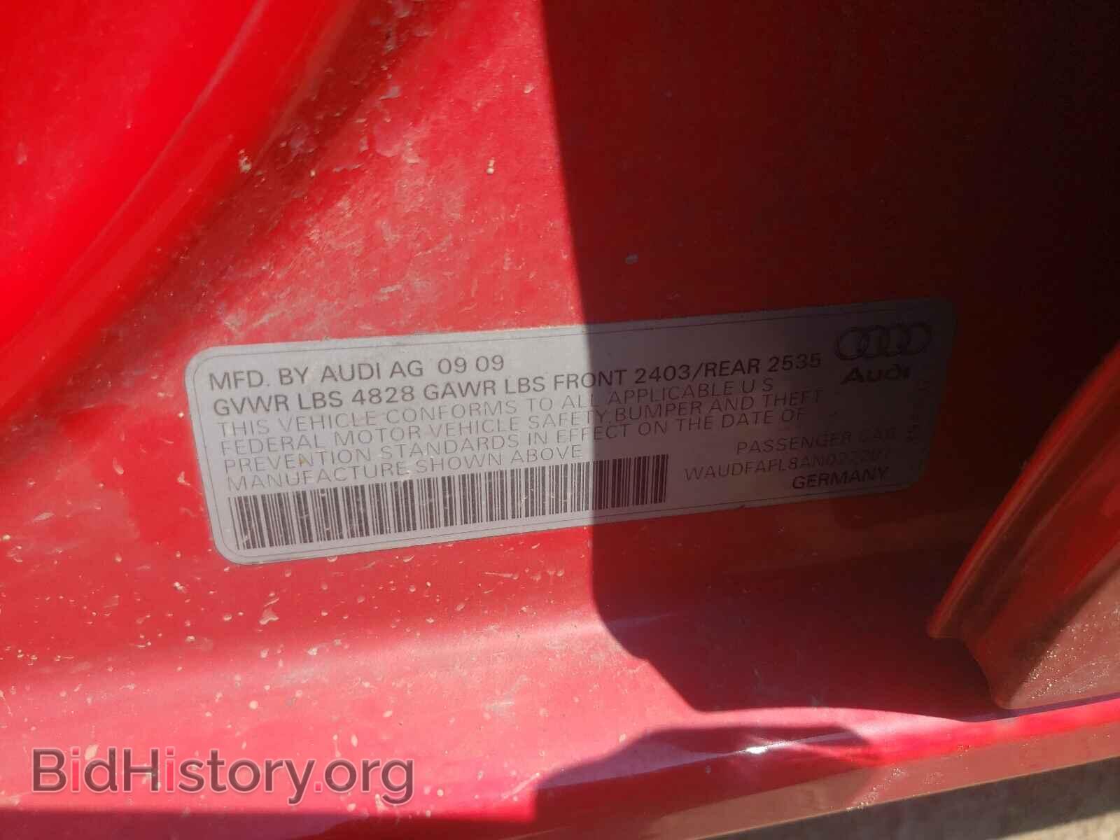 2010 AUDI A4 - VIN: WAUDFAFL8AN022207 - Фото 10