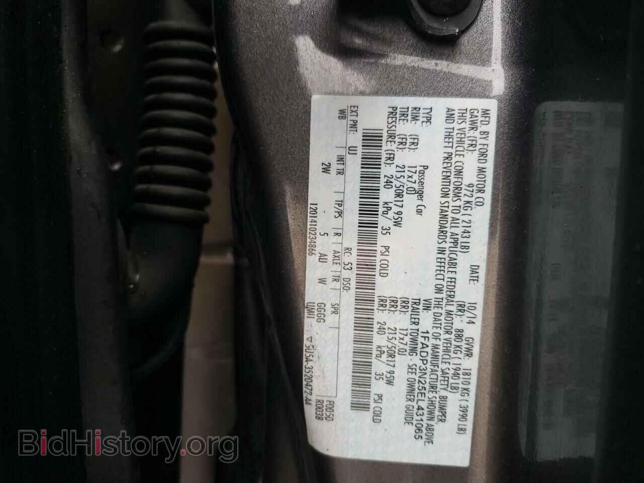 2014 FORD FOCUS - VIN: 1FADP3N25EL431065 - Фото 12