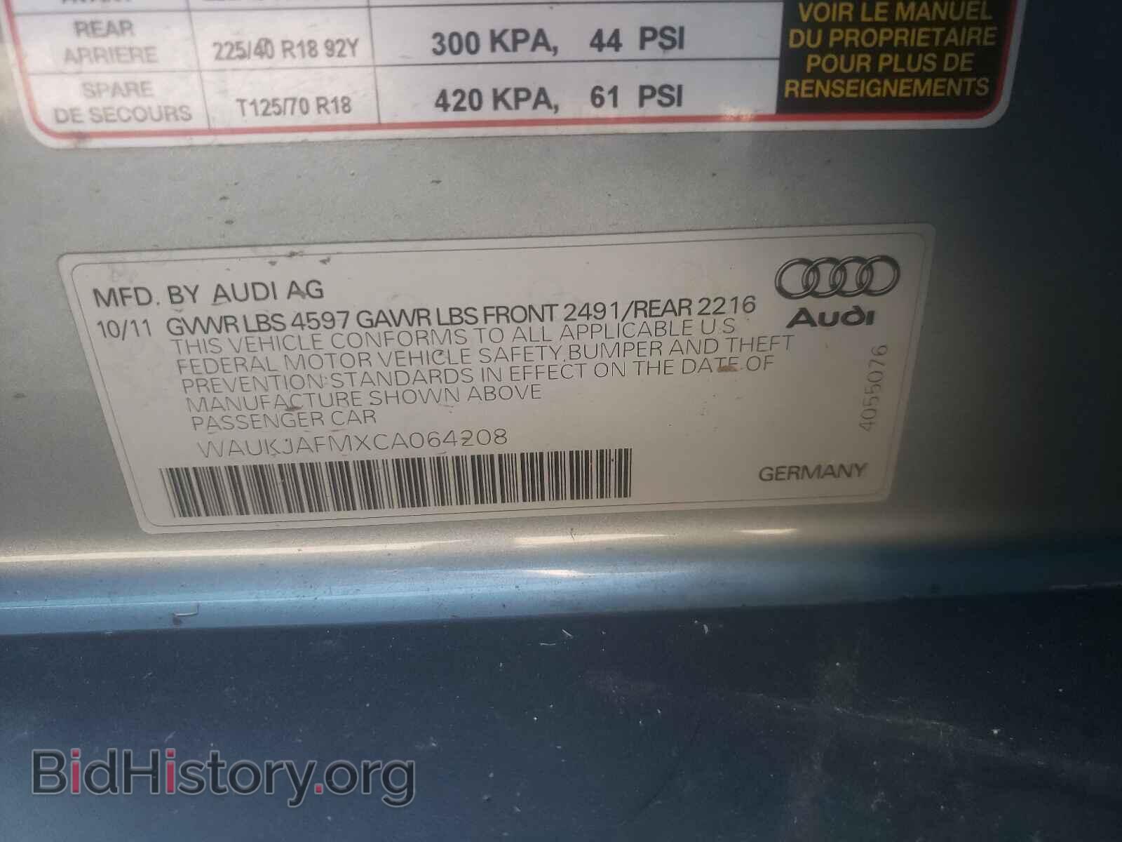 2012 AUDI A3 - VIN: WAUKJAFMXCA064208 - Photo 10