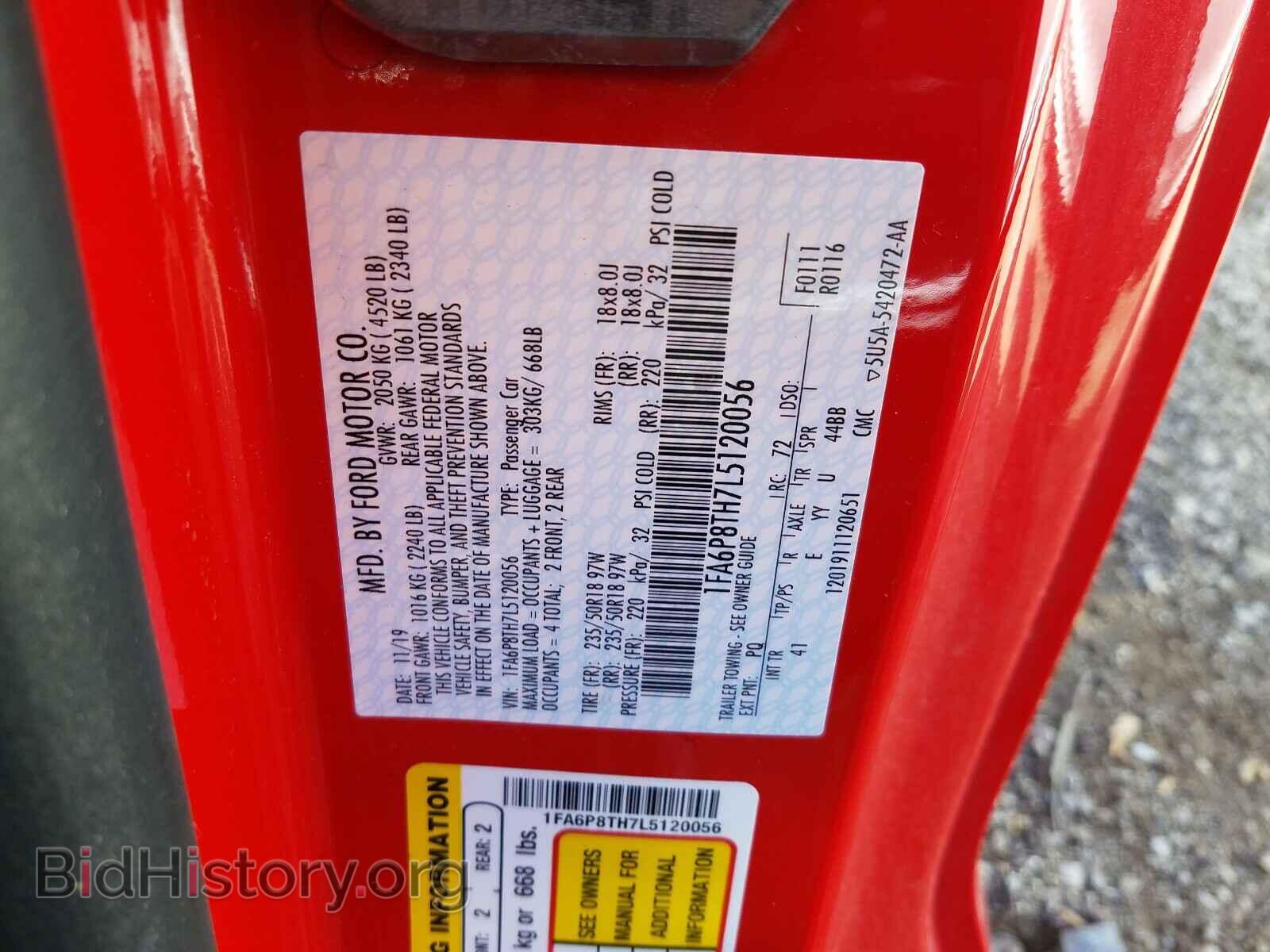 2020 FORD MUSTANG - VIN: 1FA6P8TH7L5120056 - Фото 10