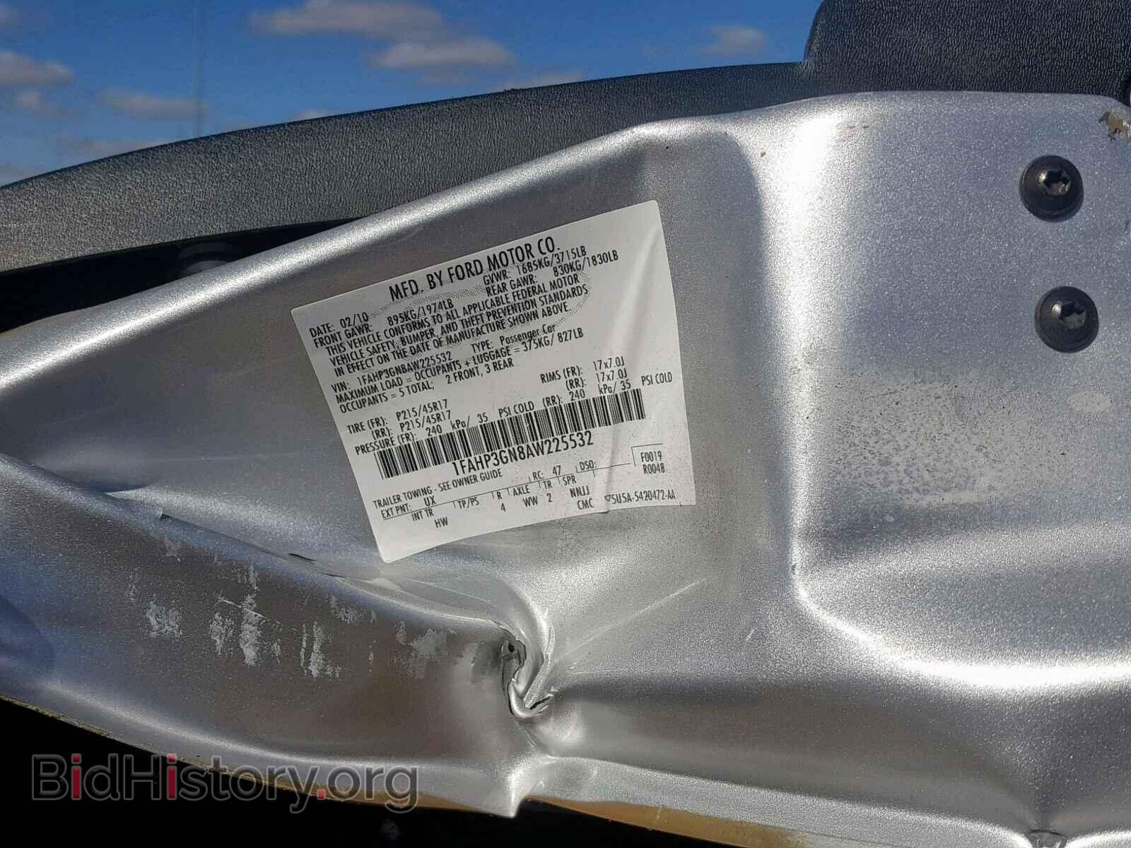 2010 FORD FOCUS - VIN: 1FAHP3GN8AW225532 - Фото 10