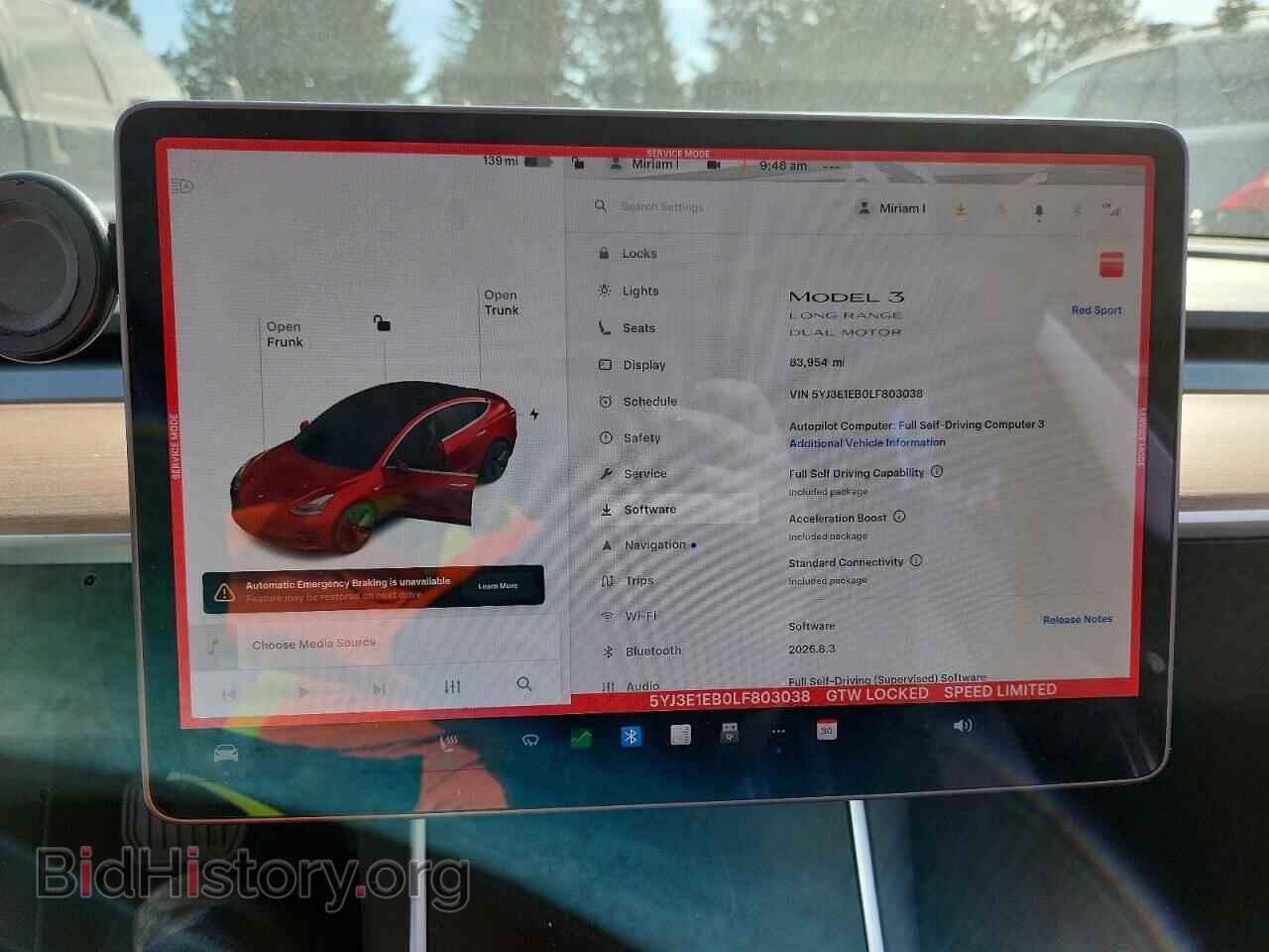 2020 TESLA MODEL 3 - VIN: 5YJ3E1EB0LF803038 - Photo 9