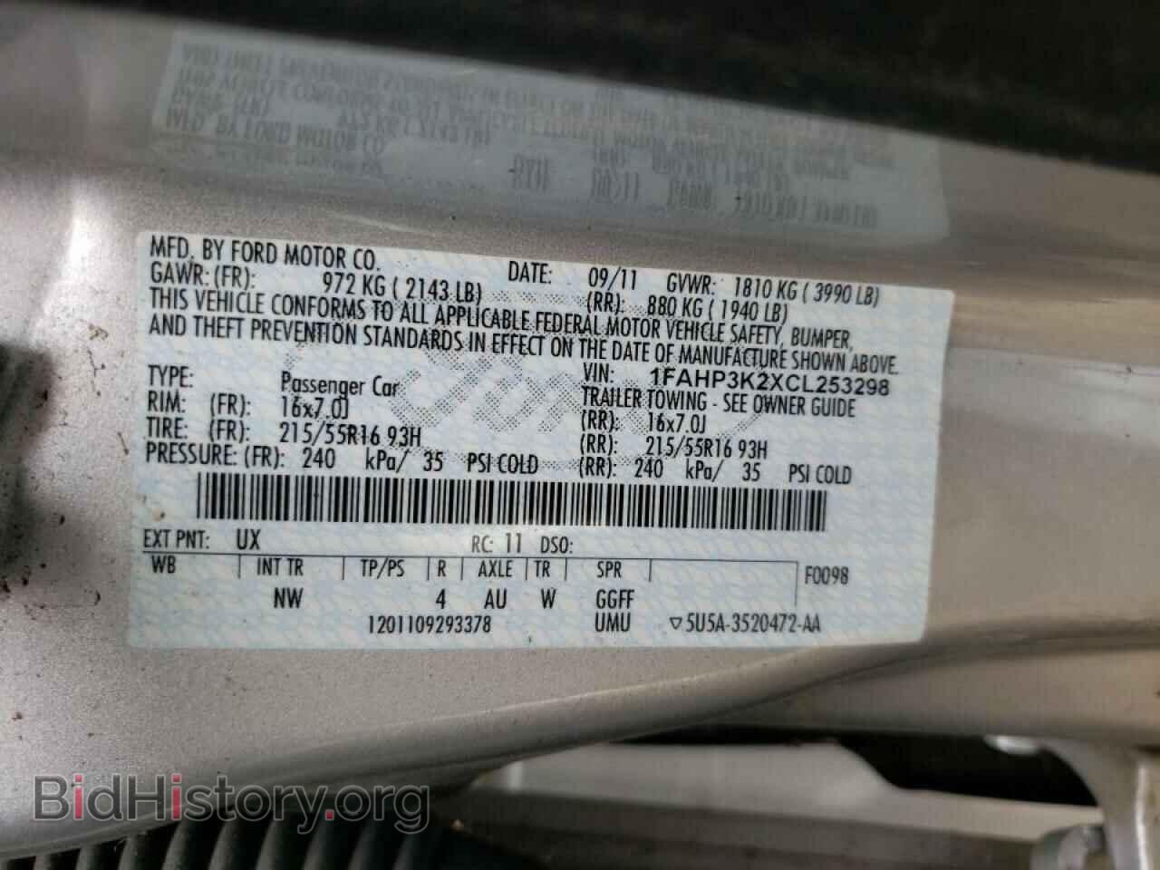 2012 FORD FOCUS - VIN: 1FAHP3K2XCL253298 - Photo 10
