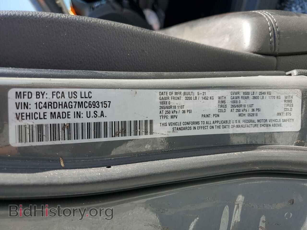 2021 DODGE DURANGO - VIN: 1C4RDHAG7MC693157 - Photo 14