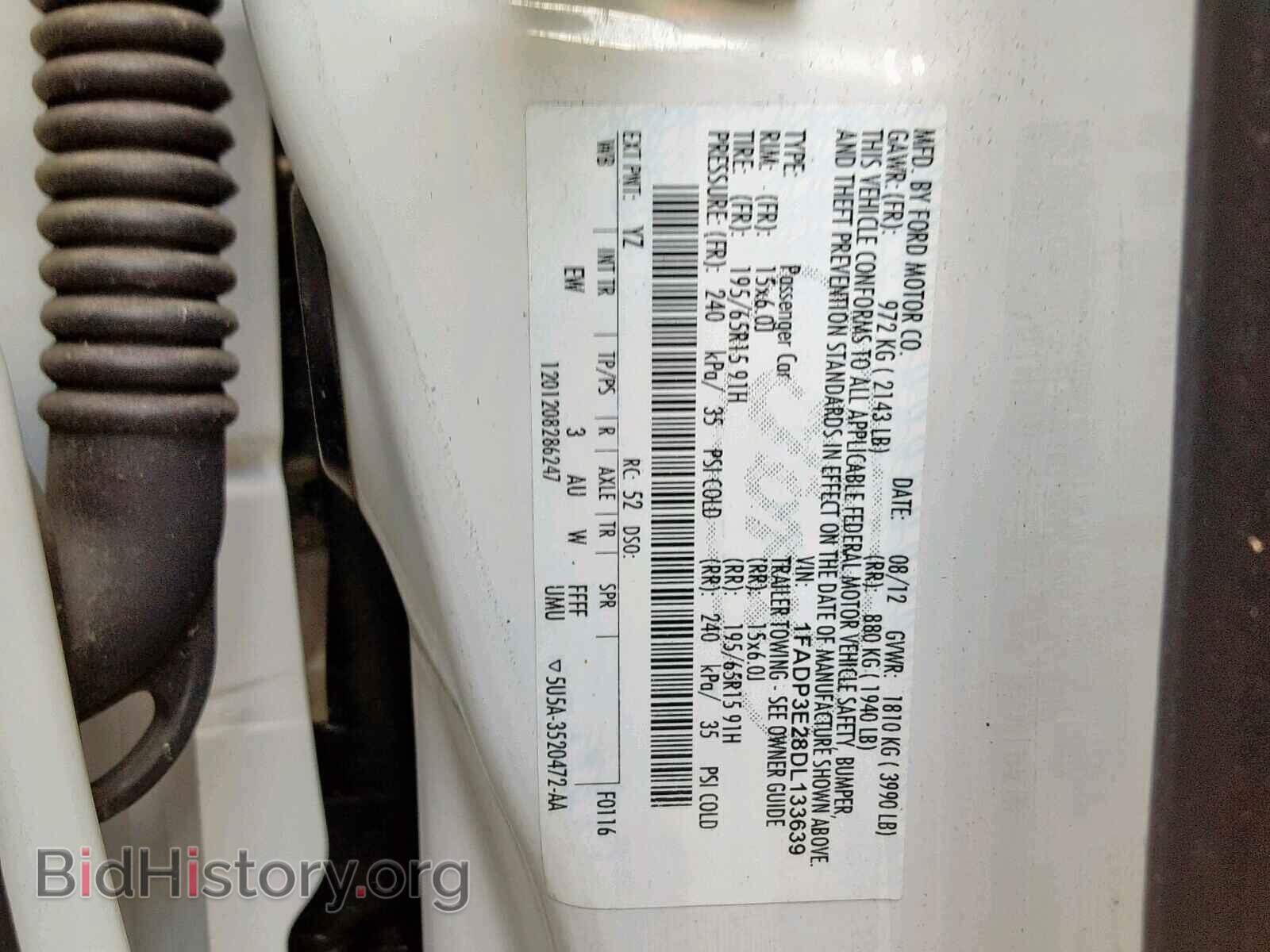 2013 FORD FOCUS - VIN: 1FADP3E28DL133639 - Фото 10