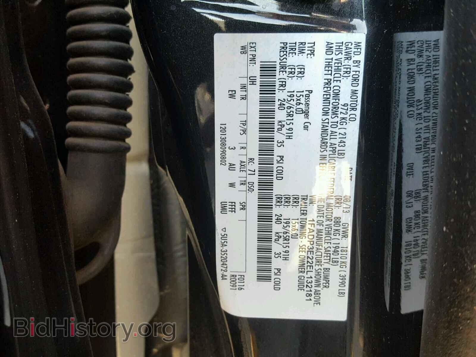 2014 FORD FOCUS - VIN: 1FADP3E22EL132181 - Фото 10