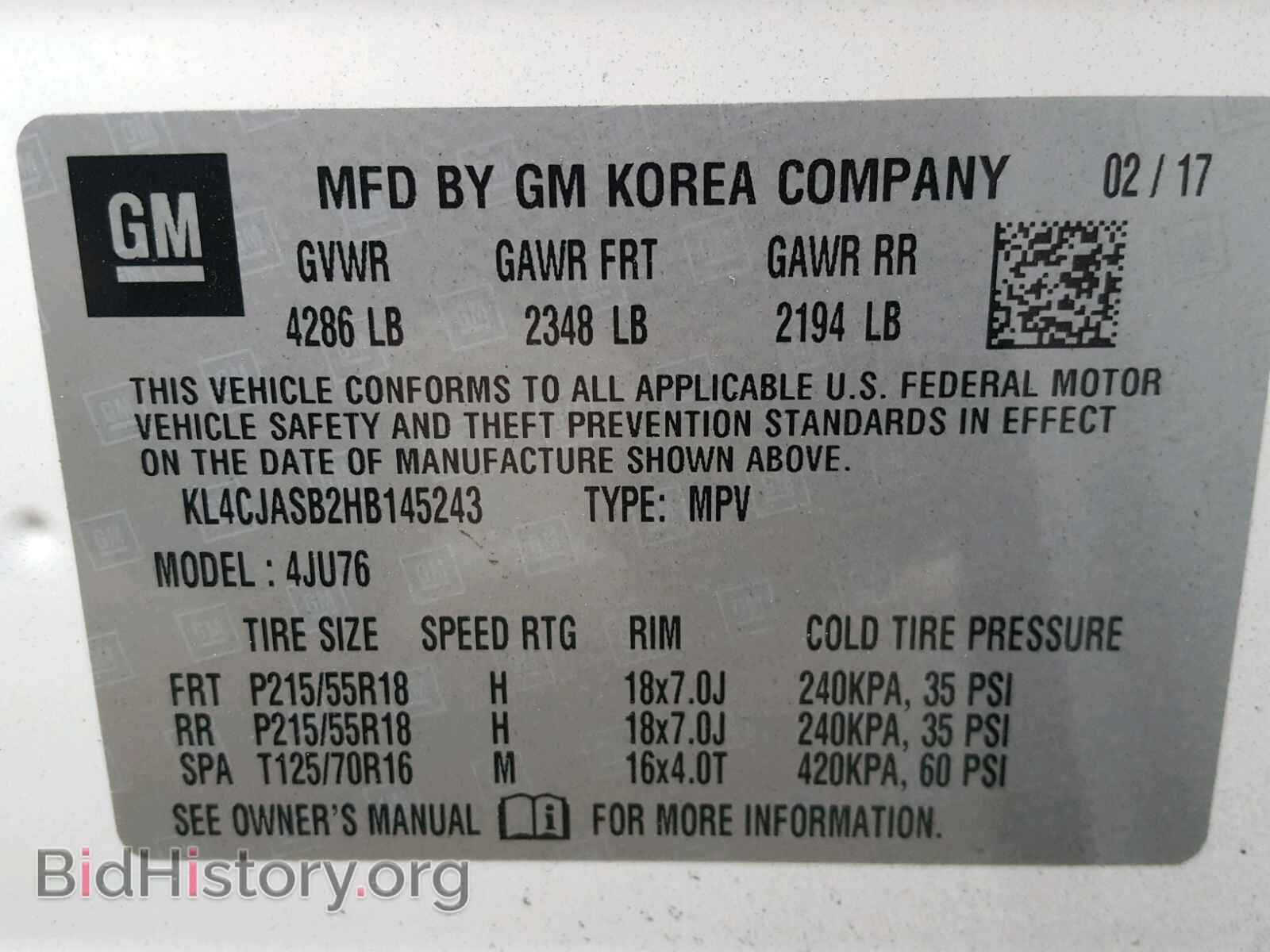 2017 BUICK ENCORE PRE - VIN: KL4CJASB2HB145243 - Photo 10