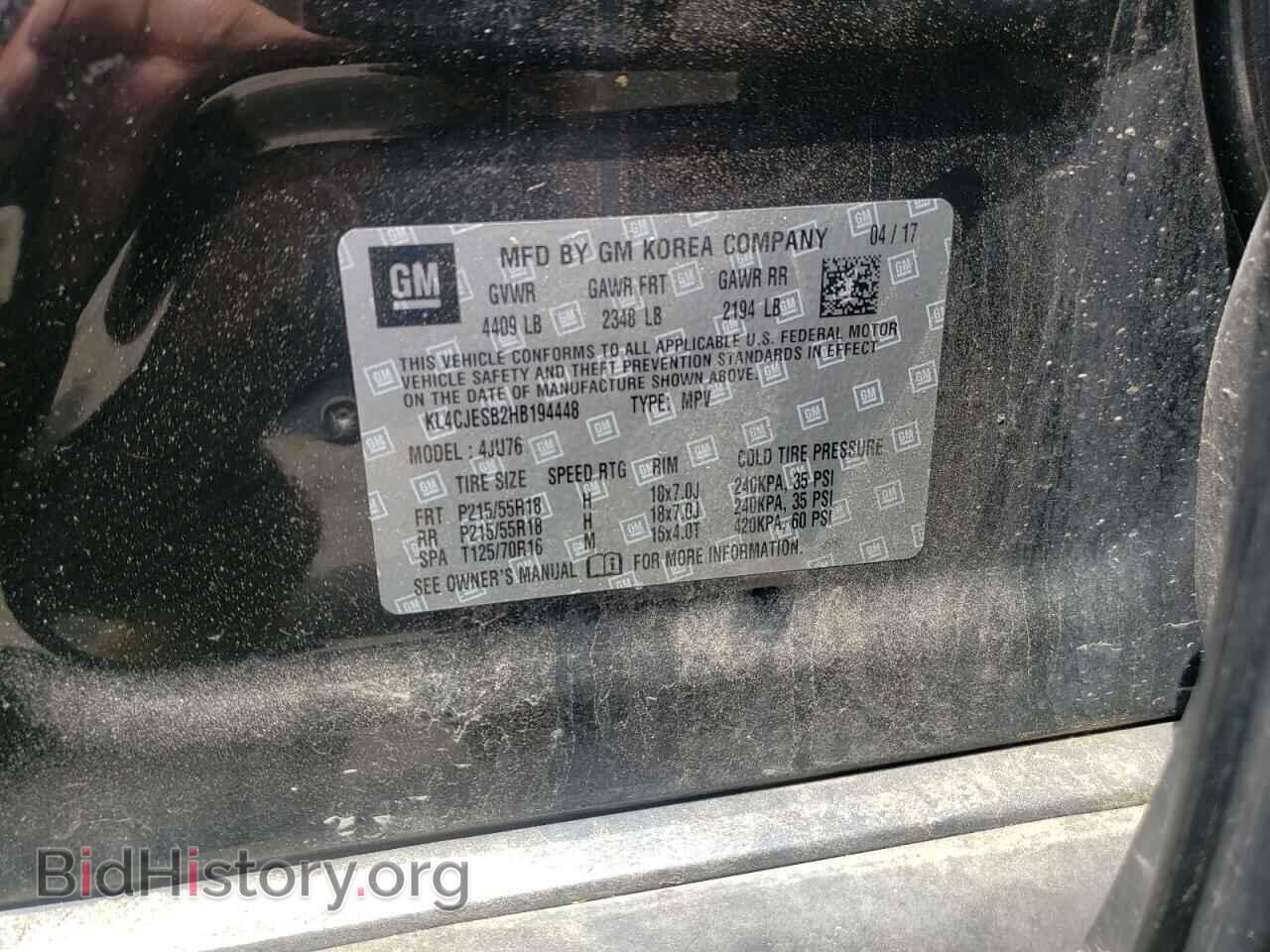2017 BUICK ENCORE - VIN: KL4CJESB2HB194448 - Photo 10