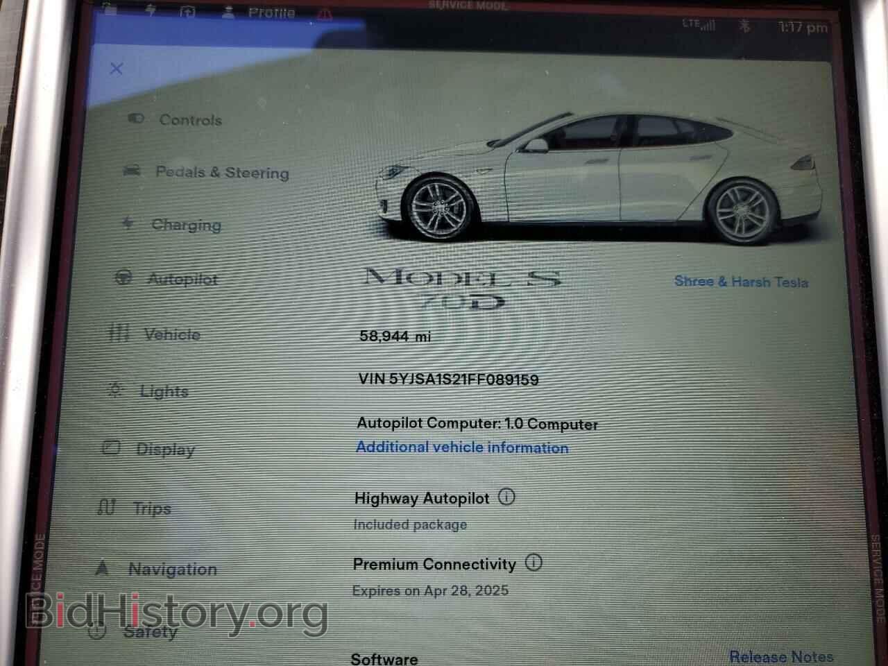 2015 TESLA MODEL S - VIN: 5YJSA1S21FF089159 - Фото 9