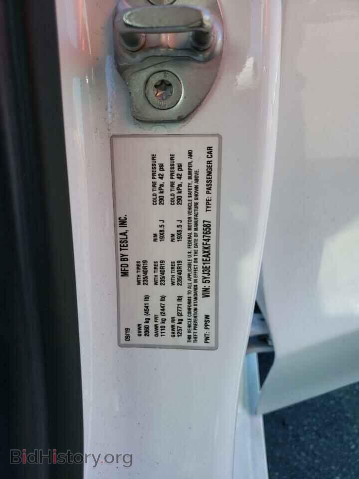 2019 TESLA MODEL 3 - VIN: 5YJ3E1EAXKF476587 - Photo 10