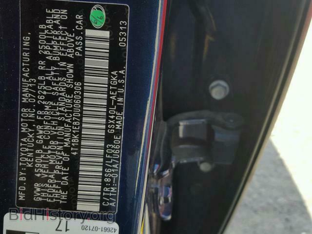 2013 TOYOTA AVALON - VIN: 4T1BK1EB7DU060306 - Фото 10