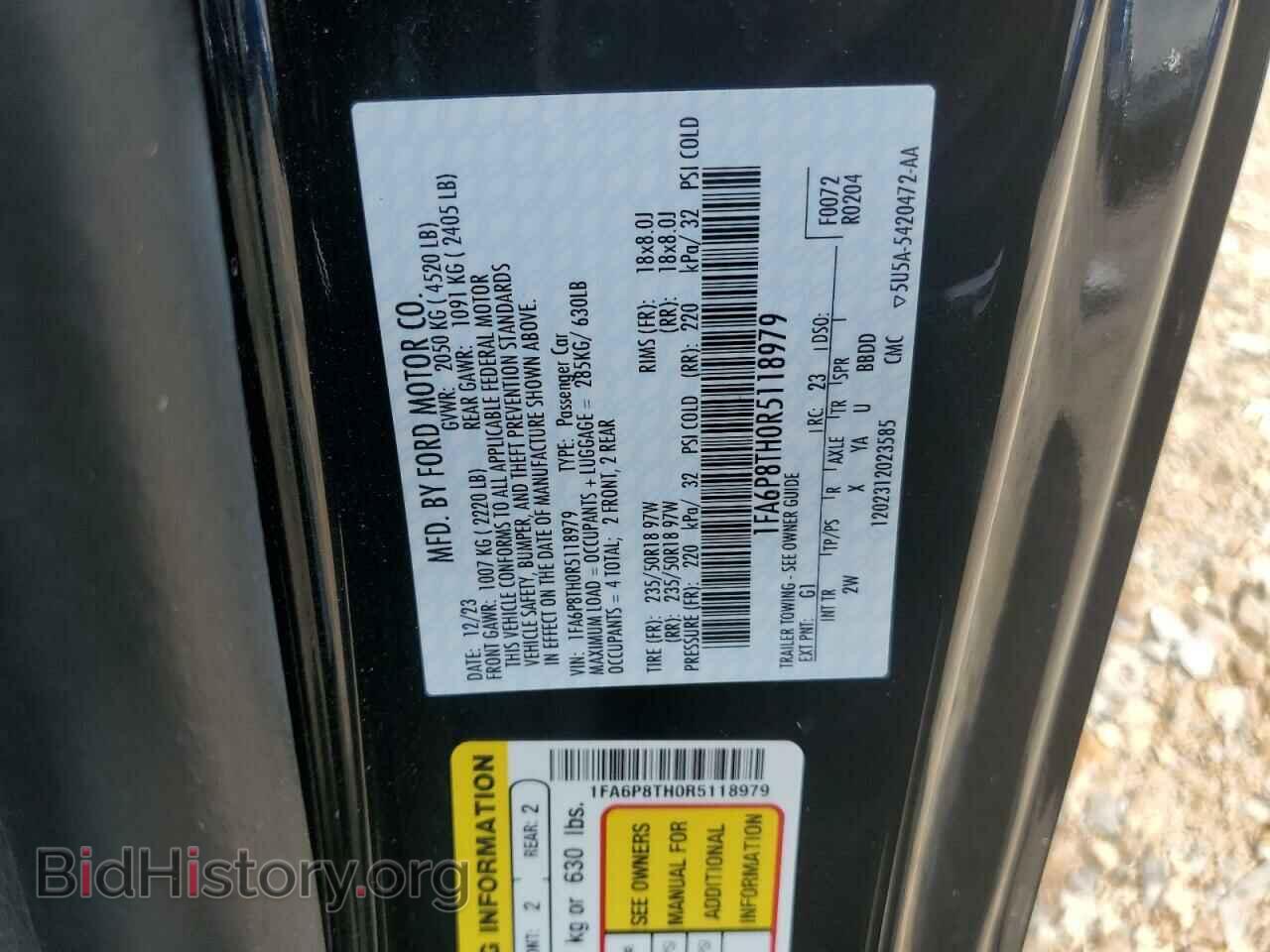 2024 FORD ALL Models - VIN: 1FA6P8TH0R5118979 - Photo 12