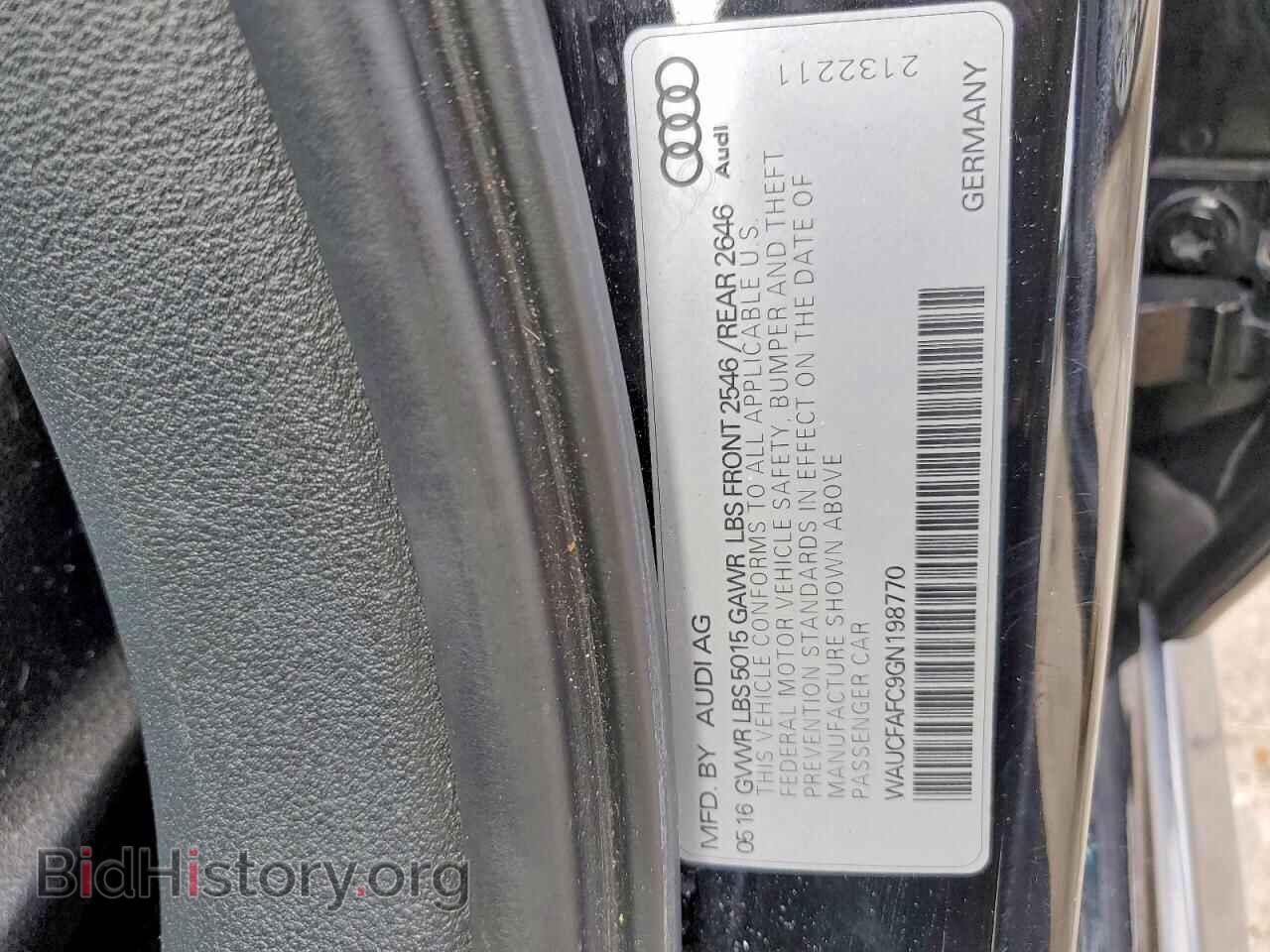 2016 AUDI A6 - VIN: WAUCFAFC9GN198770 - Фото 12