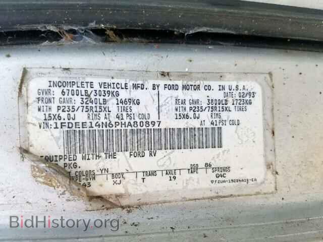1993 FORD ECONOLINE - VIN: 1FDEE14N6PHA80897 - Photo 10