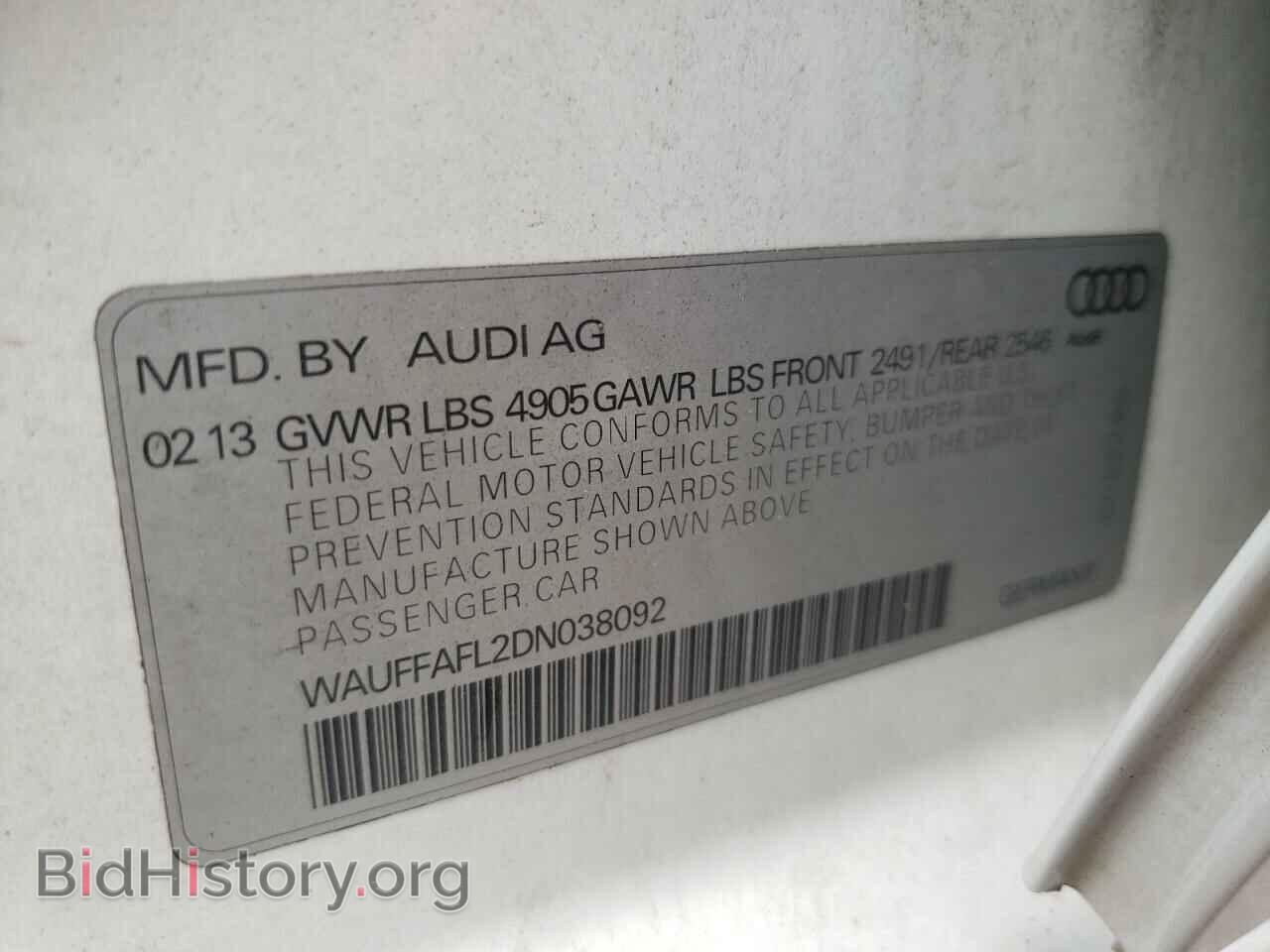 2013 AUDI A4 - VIN: WAUFFAFL2DN038092 - Photo 10
