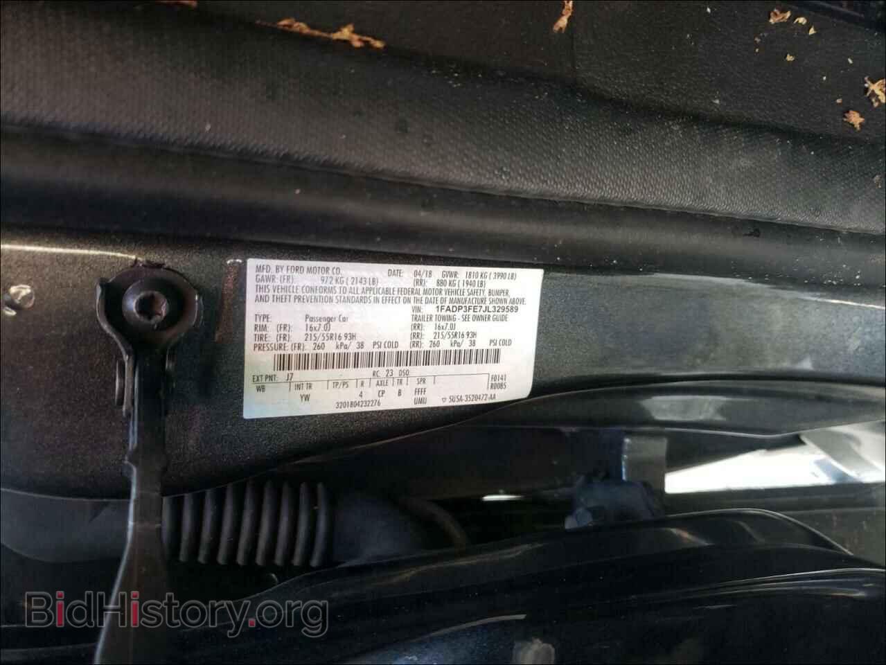 2018 FORD FOCUS - VIN: 1FADP3FE7JL329589 - Фото 10