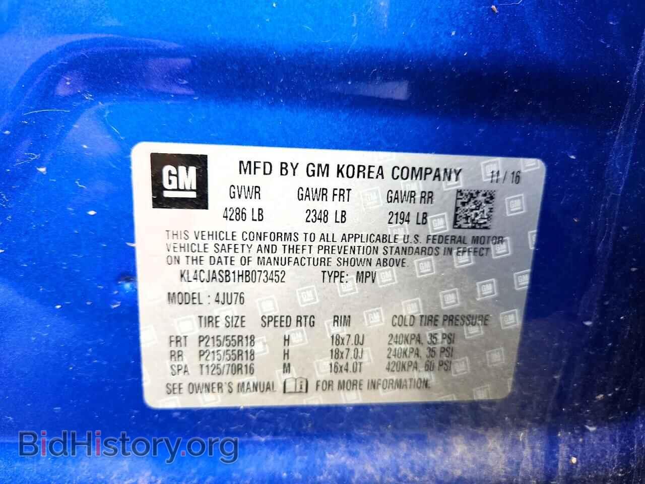2017 BUICK ENCORE - VIN: KL4CJASB1HB073452 - Photo 12