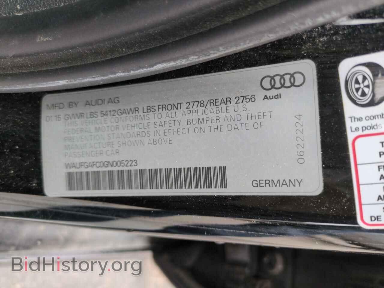 2016 AUDI A6 - VIN: WAUFGAFC0GN005223 - Фото 13