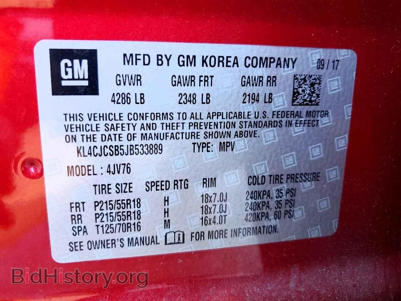 2018 BUICK ENCORE - VIN: KL4CJCSB5JB533889 - Photo 14