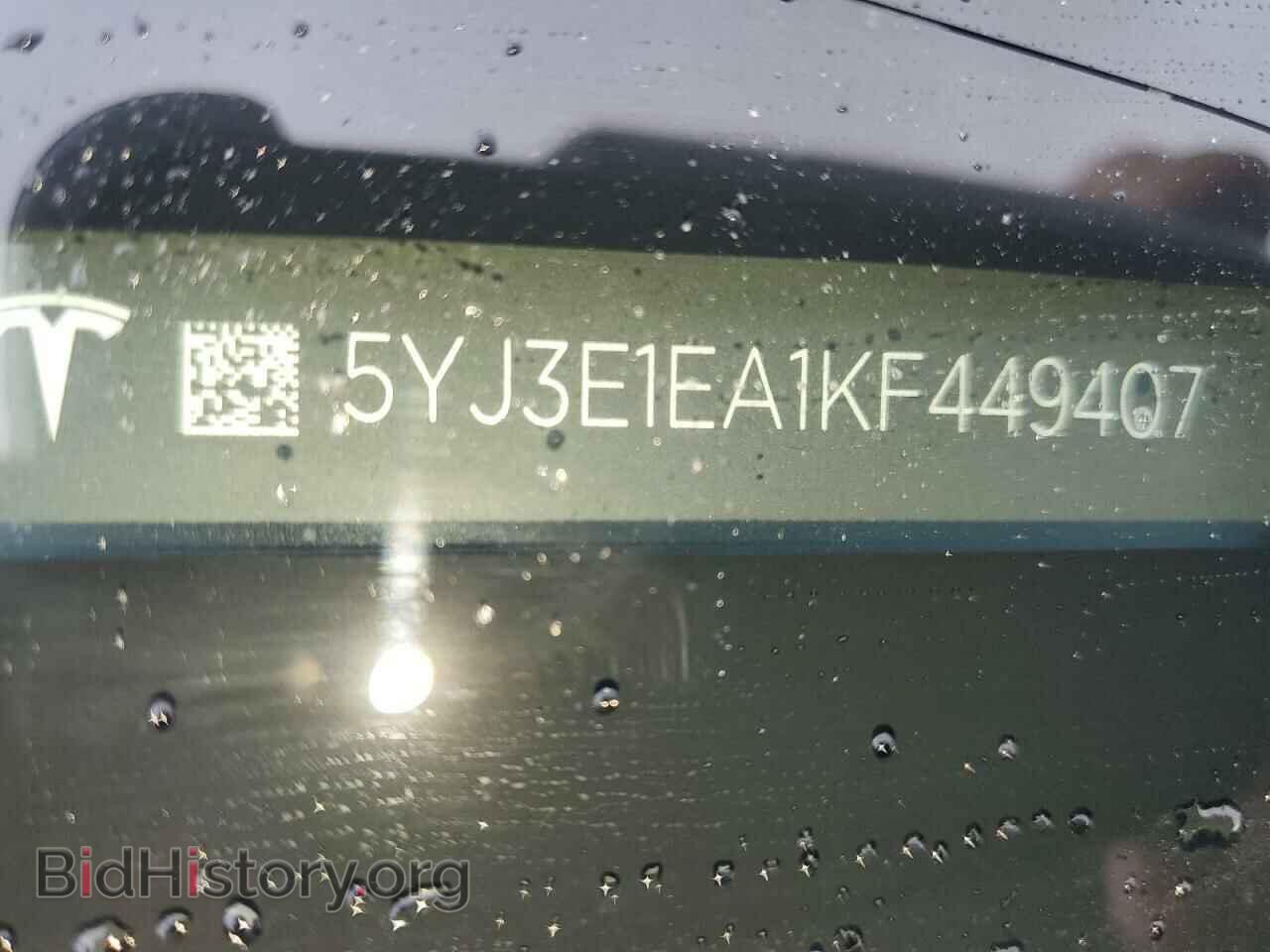 2019 TESLA MODEL 3 - VIN: 5YJ3E1EA1KF449407 - Фото 12