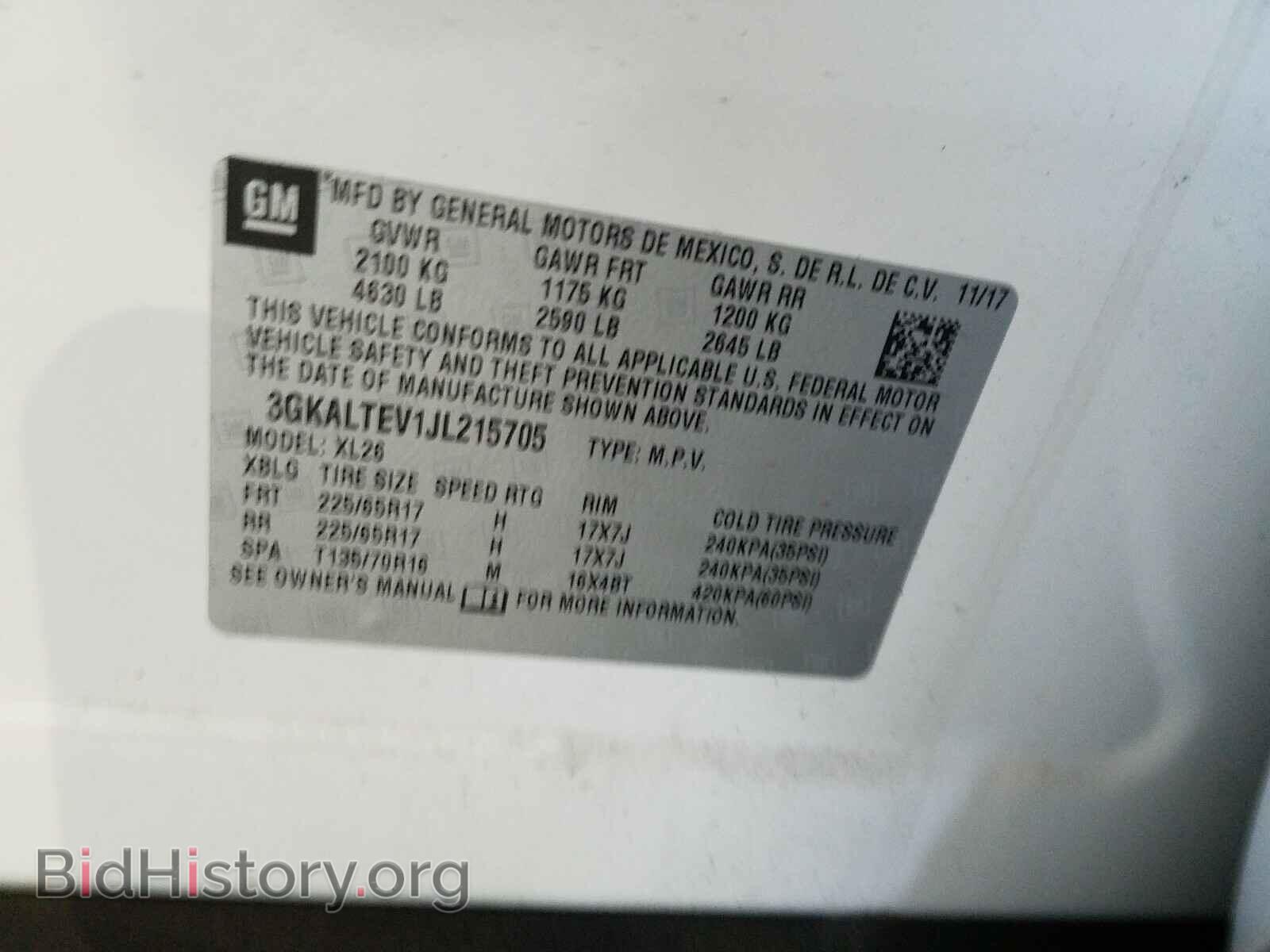 2018 GMC TERRAIN - VIN: 3GKALTEV1JL215705 - Фото 10