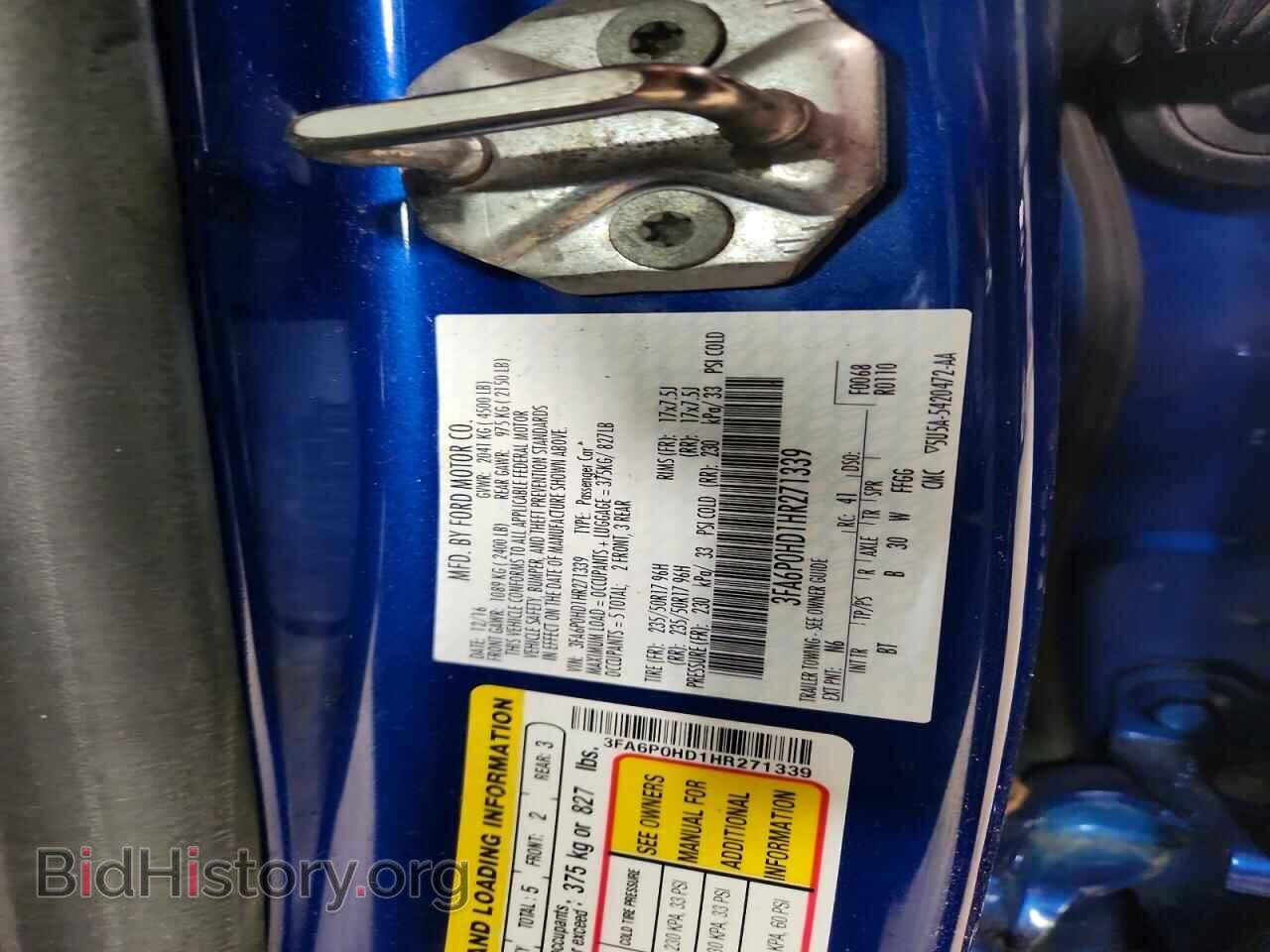 2017 FORD FUSION - VIN: 3FA6P0HD1HR271339 - Фото 12