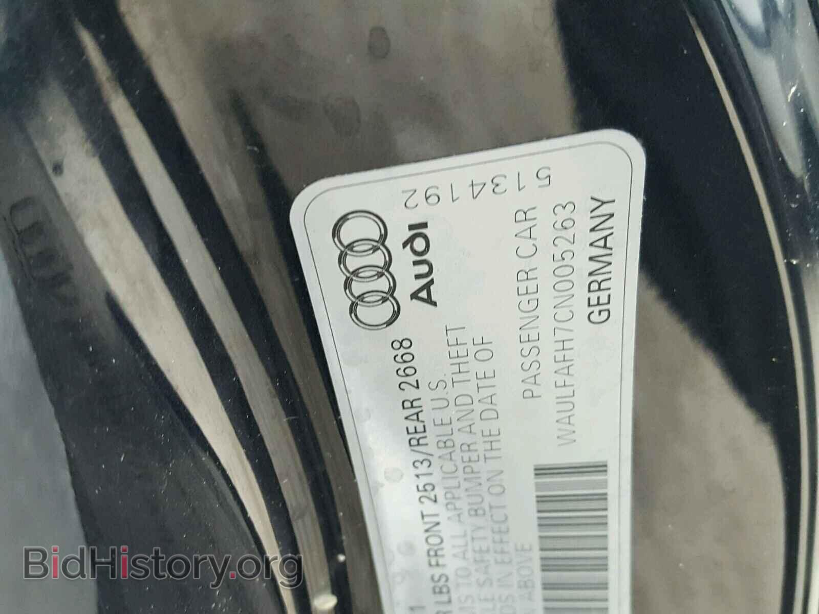2012 AUDI A5 PREMIUM - VIN: WAULFAFH7CN005263 - Фото 10