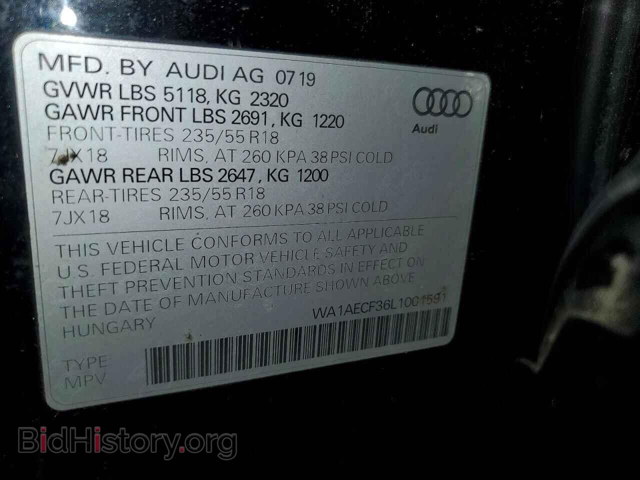 2020 AUDI Q3 - VIN: WA1AECF36L1001591 - Фото 14