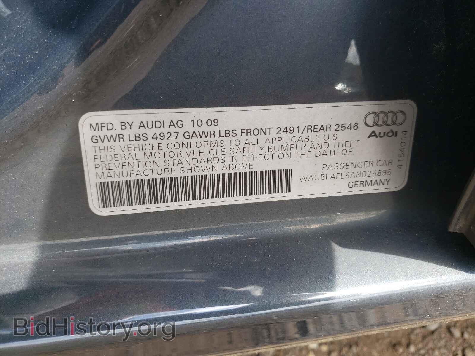 2010 AUDI A4 - VIN: WAUBFAFL5AN025895 - Фото 10