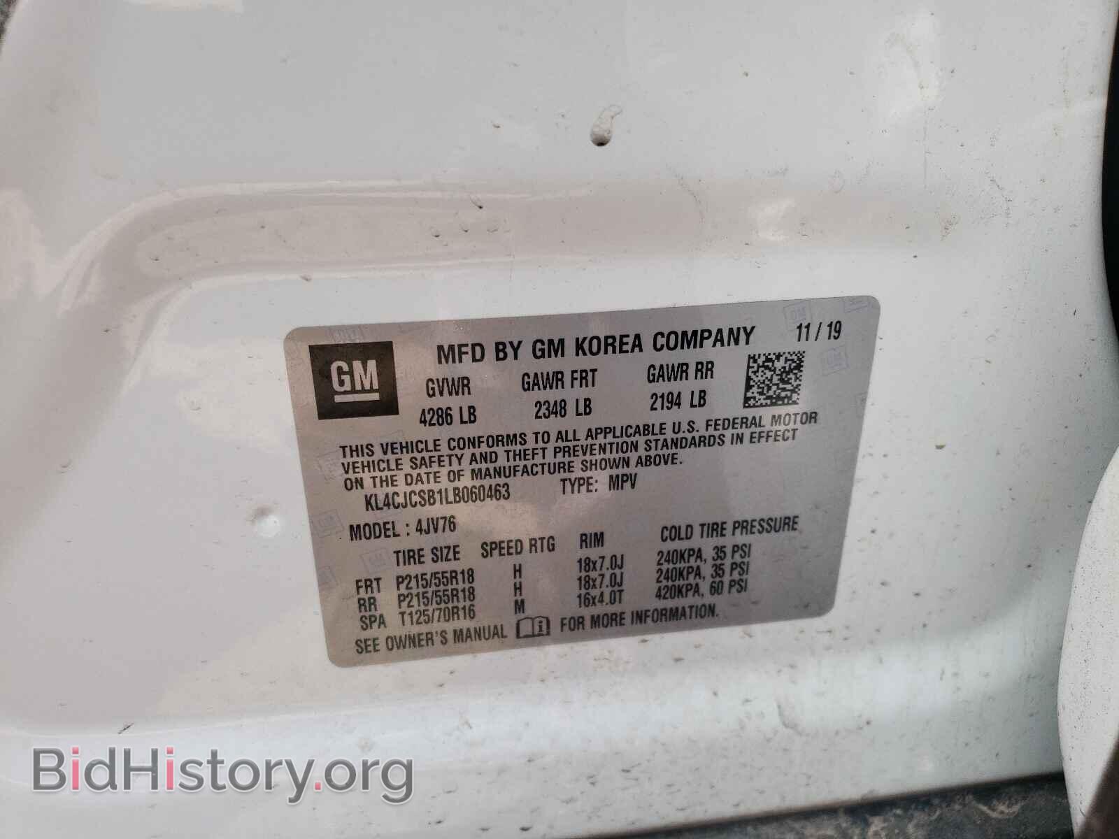 2020 BUICK ENCORE - VIN: KL4CJCSB1LB060463 - Фото 10