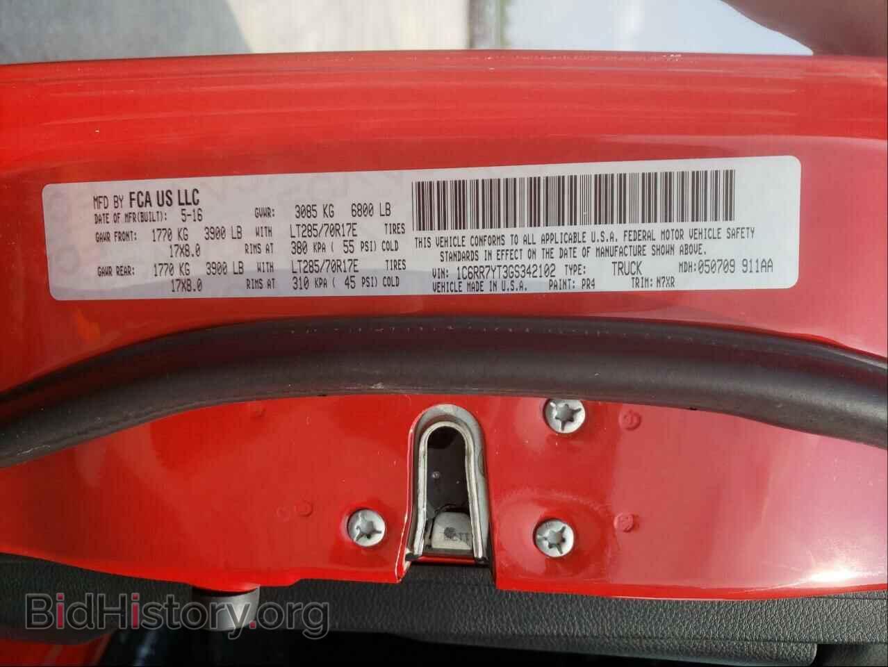 2016 RAM 1500 - VIN: 1C6RR7YT3GS342102 - Фото 10