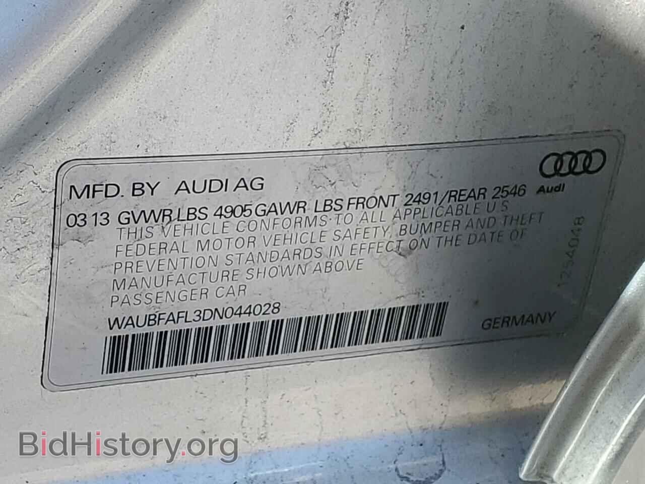 2013 AUDI A4 - VIN: WAUBFAFL3DN044028 - Photo 12